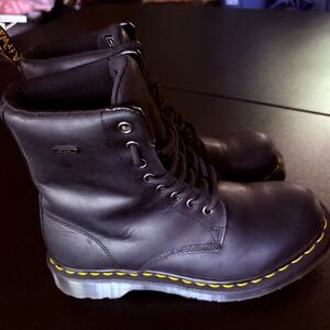 Dr. Martens 1460 waterproof black boots Leather goth platform lace up women 8